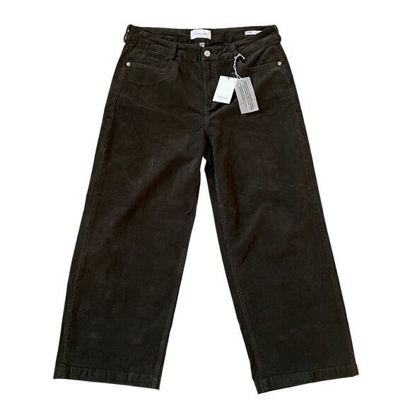 Dear John Audrey Wide Leg Corduroy Pants | Forest Pine, Olive, 32P, NWT - Picture 4 of 10